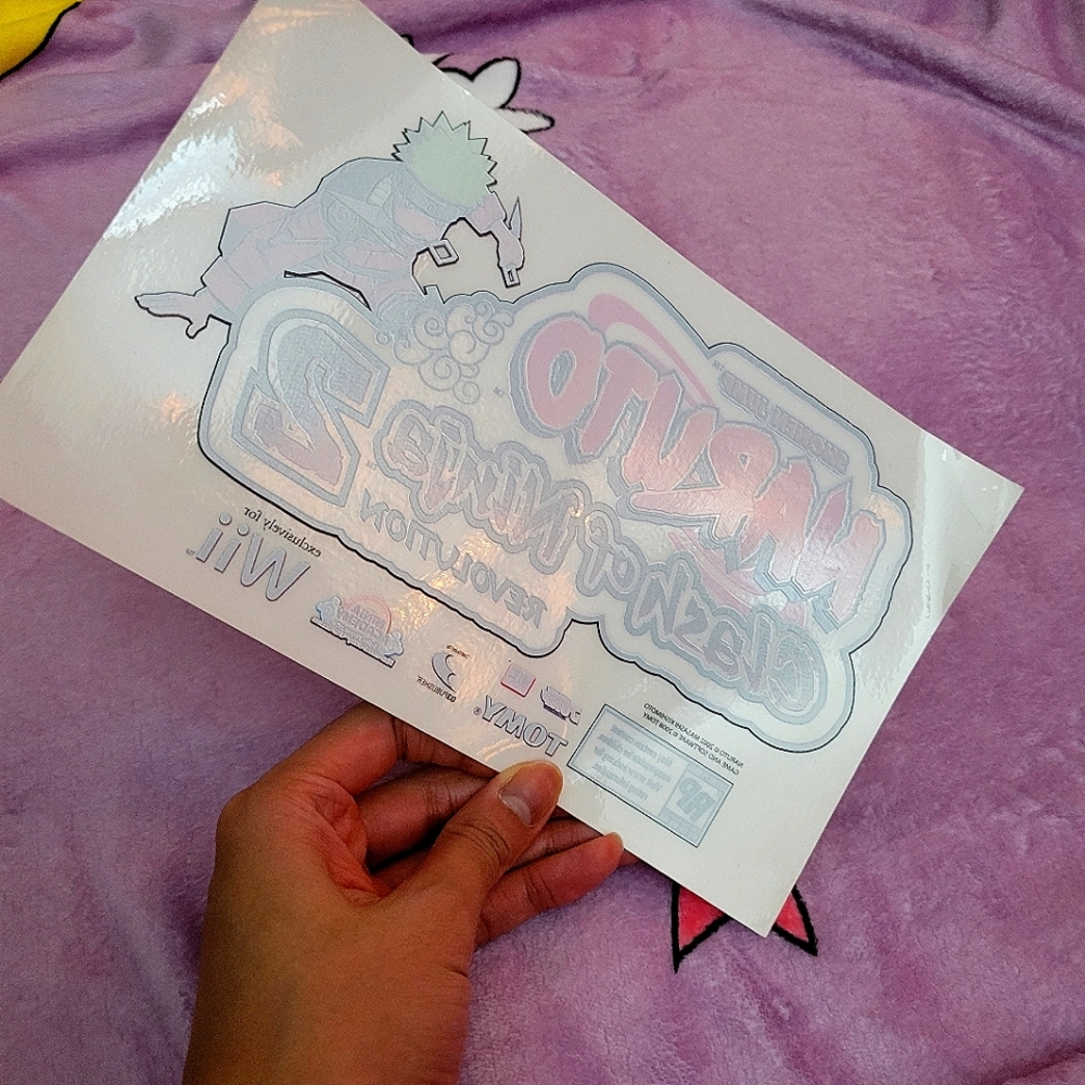 Naruto: Clash of Ninja Revolution 2 Logo Window Peel Cling Decal